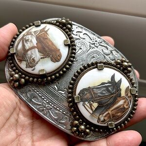 🖤4 Horses Western cowboy belt buckle